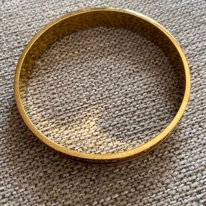 Handmade item! Gold bangle with hair tie concealer